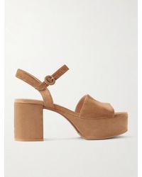 Gianvito Rossi - Carol 35 Suede Platform Sandals - Lyst