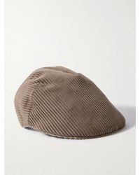 Brunello Cucinelli - Bead-Embellished Cotton-Corduroy Flat Cap - Lyst