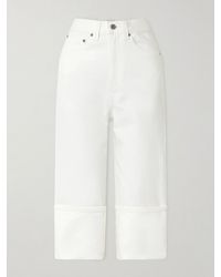KHAITE - Boyle Cropped Low-Rise Straight-Leg Jeans - Lyst