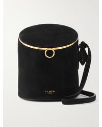 Alaïa - Sac Porté Épaule En Daim La Canette Small - Lyst