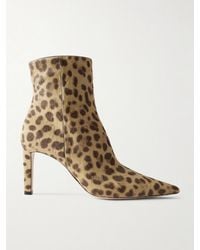 Jimmy Choo - Frankie 85 Leopard-Print Pony Hair Ankle Boots - Lyst