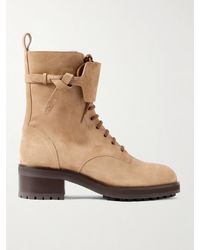 Jimmy Choo - Rosabel 55 Schnürstiefel Aus Veloursleder - Lyst