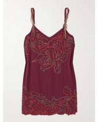 Dries Van Noten - Crystal-Embellished Silk-Crepe Camisole - Lyst