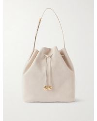 Liffner - Charm Suede Drawstring Shoulder Bag - Lyst