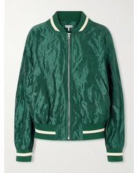 Loewe - Anagram Crinkled Satin-Twill Bomber Jacket - Lyst