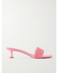 AMINA MUADDI - Andreea 45 Raffia Mules - Lyst