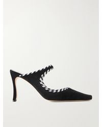 Manolo Blahnik - Pura 90 Suede Mules - Lyst