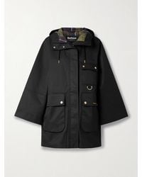 Barbour - Arla Hooded Waxed Cotton-Blend Coat - Lyst