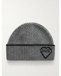 Chloé - Coeur Beanie Aus Einer Gerippten Woll-Kaschmirmischung Mit Stickerei - Lyst