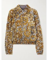 Dries Van Noten - Embellished Satin Bomber Jacket - Lyst