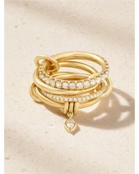 Spinelli Kilcollin - Inara Set Of Four 18-Karat Diamond Rings - Lyst