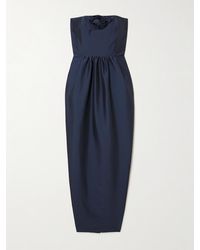 BERNADETTE - Lena Trägerloses Maxikleid Aus Taft Mit Applikation - Lyst