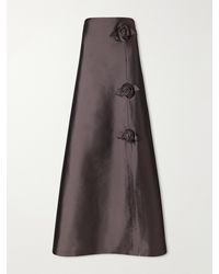 BERNADETTE - Rosier Strapless Floral-Appliquéd Taffeta Midi Dress - Lyst