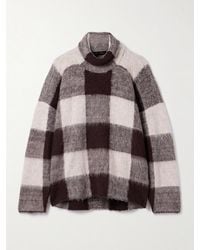 Proenza Schouler - Kai Checked Brushed Knitted Turtleneck Sweater - Lyst