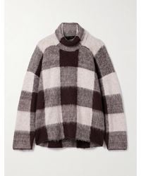 Proenza Schouler - Kai Checked Brushed Knitted Turtleneck Sweater - Lyst