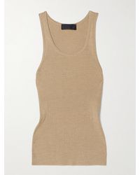 Nili Lotan - Débardeur En Soie Côtelée Lottie - Lyst