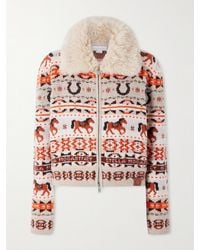 Stella McCartney - Cropped Jacquard-Knit Wool Cardigan - Lyst
