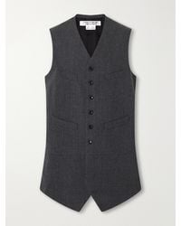 Comme des Garçons - Wool-Gabardine And Taffeta Vest - Lyst