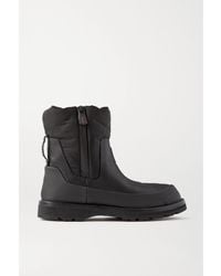 Moncler - Rain Don'T Care Paneled Leather And Shell Ankle Boots - Lyst