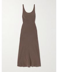 Matteau - Midikleid Aus Crêpe De Chine Aus Seide - Lyst