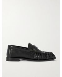 Saint Laurent - Le Loafer Logo-Embellished Leather Loafers - Lyst