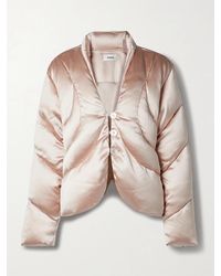 Interior - The Mira Quilted Silk-Satin Down Jacket - Lyst