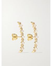 Mateo - The Little Things 14-Karat, Diamond And Pearl Earrings - Lyst
