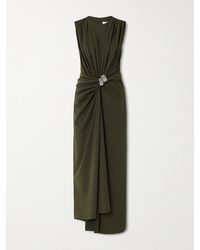 Brandon Maxwell - The Serena Draped Embellished Jersey Gown - Lyst