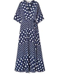 Diane von Furstenberg Gepunktetes Kleid - Blau