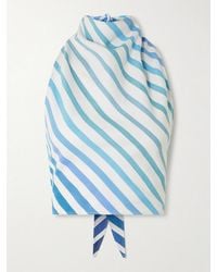 Marrakshi Life - Striped Cotton-Blend Halterneck Top - Lyst