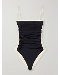 Johanna Ortiz - Memorias De Sal Two-Tone Ruched Swimsuit - Lyst