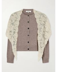 Sea - Kirra Lace-Trimmed Wool Cardigan - Lyst