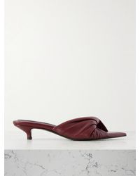Carven - Knotted Leather Mules - Lyst