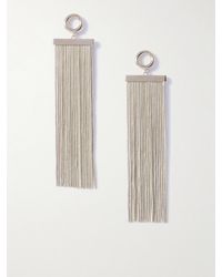 Alaïa - Boucles D'Oreilles En Métal À Franges - Lyst