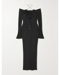 16Arlington - Robe Longue Épaules Nues En Jersey Stretch À Découpe Salm - Lyst