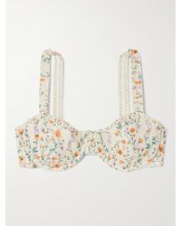 Agua Bendita - Argaz Chinesis Ruffled Floral-Print Recycled Bikini Top - Lyst