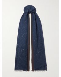 Brunello Cucinelli - Sequined Cashmere And Silk-Blend Scarf - Lyst