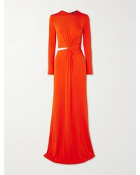 Ralph Lauren - Robe Aus Stretch-Jersey Mit Cut-Out Und Twist-Detail - Lyst