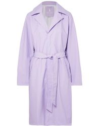 Rains Matte-pu Trench Coat - Purple