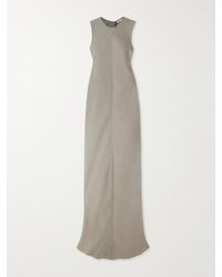 Ami Paris - Maxikleid Aus Glänzendem Crêpe - Lyst