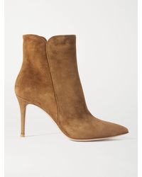 Gianvito Rossi - Levy 85 Suede Ankle Boots - Lyst