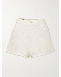 FARM Rio - Short En Coton Crocheté Et En Jean - Lyst