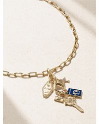 Sydney Evan - 14-Karat, Enamel And Diamond Necklace - Lyst