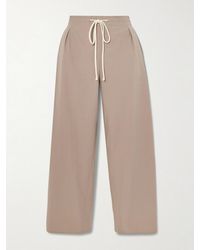 Maria McManus - Rope-Trimmed Organic Cotton-Poplin Wide-Leg Pants - Lyst