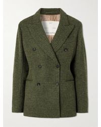 Giuliva Heritage - The Cornelia Double-Breasted Prince Of Wales Checked Wool Blazer - Lyst
