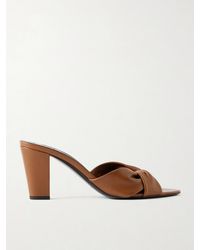 Saint Laurent - Franciane Twisted Leather Mules - Lyst