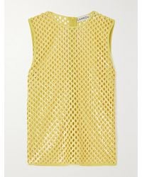 Zankov - Dushka Sequined Open-Knit Top - Lyst