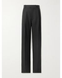 Bottega Veneta - Hose Aus Woll-Twill Mit Falten - Lyst
