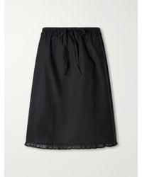 Deiji Studios - One Frill Organic Cotton-Poplin Knee-Length Skirt - Lyst