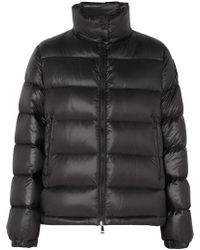 Moncler Gesteppte Daunenjacke Aus Shell - Schwarz